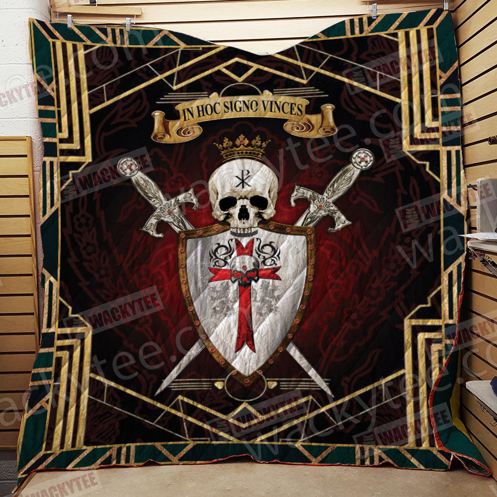 Christian - In Hoc Signo Vinces 3D Quilt Blanket Queen (203x228CM)