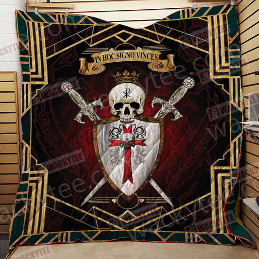 Christian - In Hoc Signo Vinces 3D Quilt Blanket Queen (203x228CM)