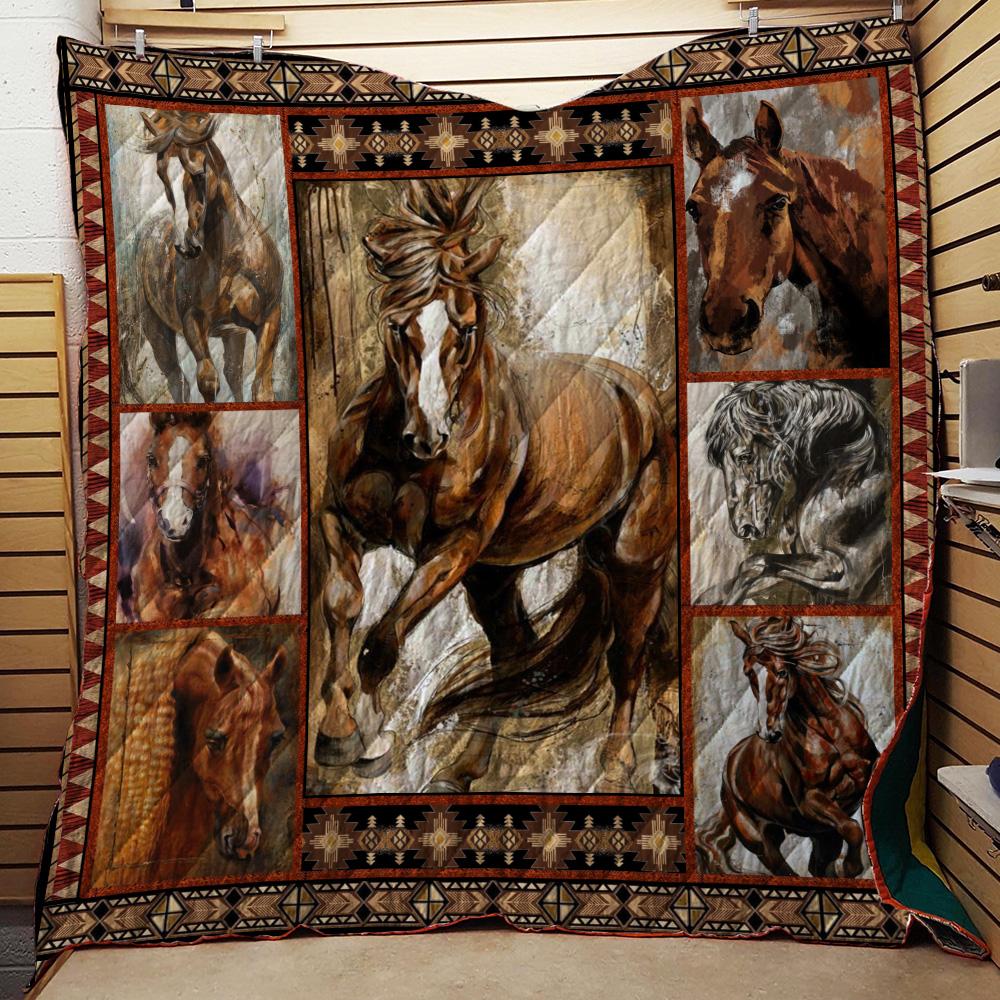 Horse Lovers 3D Quilt Bed Set Single Quilt