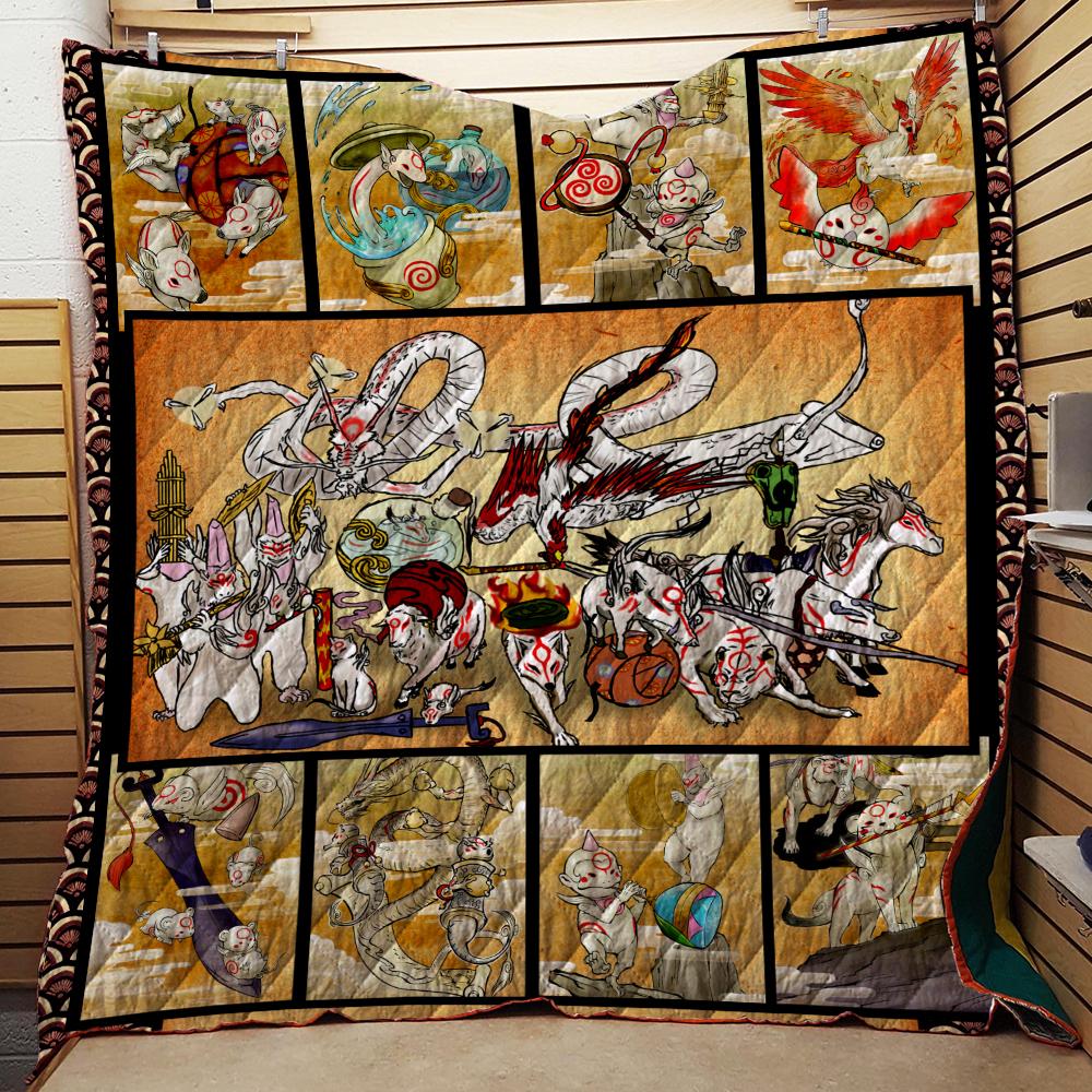 Okami Animals 3D Quilt Bed Set Single Quilt