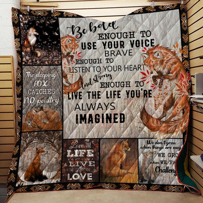 Fox Quilt Bed Set Single Quilt