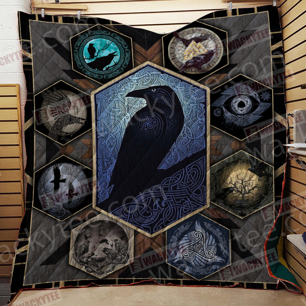 Great Odin's Raven 3D Quilt Blanket