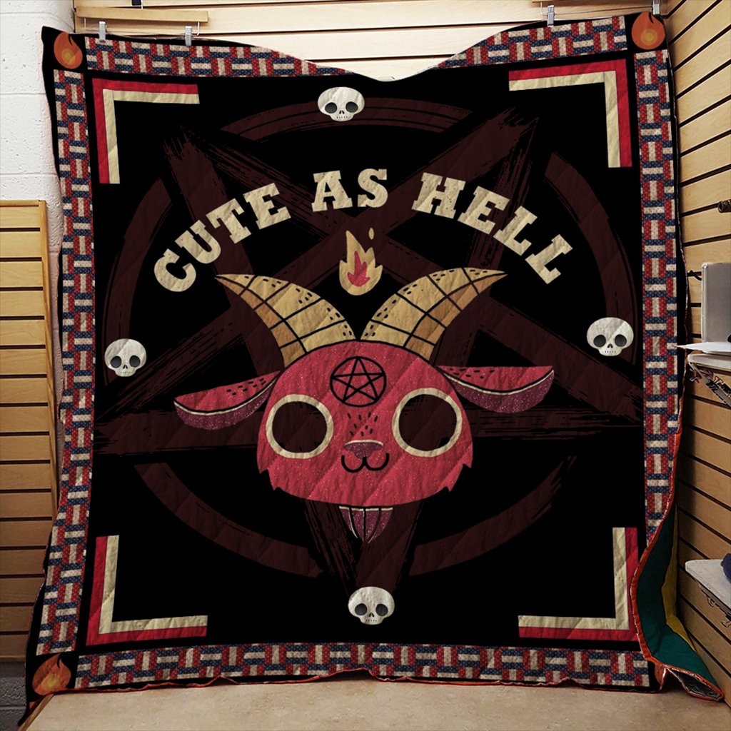 Cute As Hell 3D Quilt Blanket