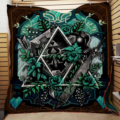 The Legend Of Zelda Green 3D Quilt Set Single Quilt