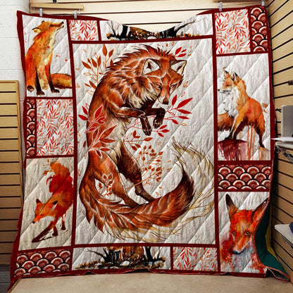 Fox 3D Quilt Bed Set Single Quilt