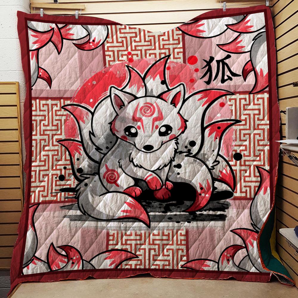 Ninetail Fox Spirit 3D Quilt Set Single Quilt