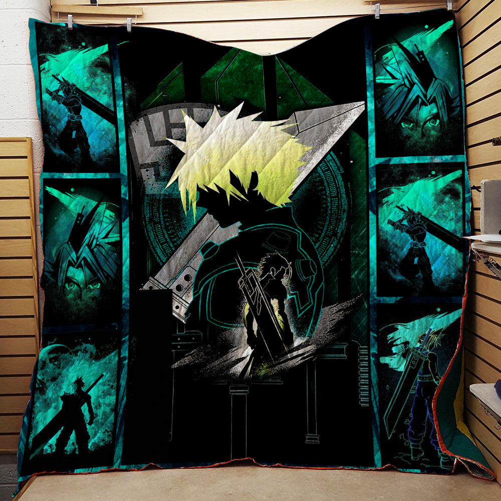 Final Fantasy Cloud Strife 3D Quilt Set Single Quilt