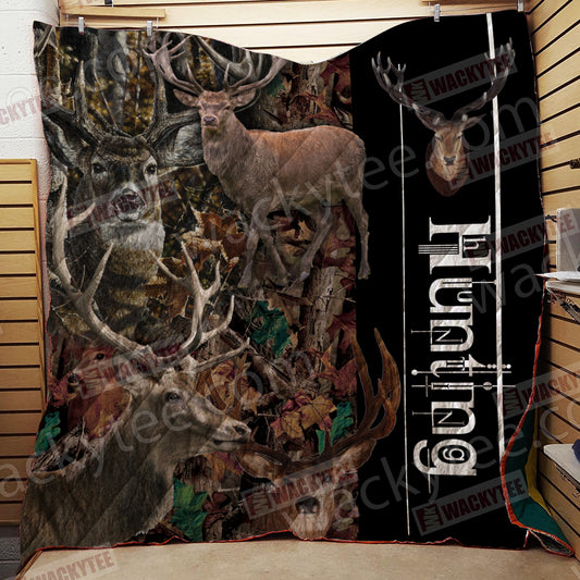 Hunting 3D Quilt Blanket Queen (203x228CM)