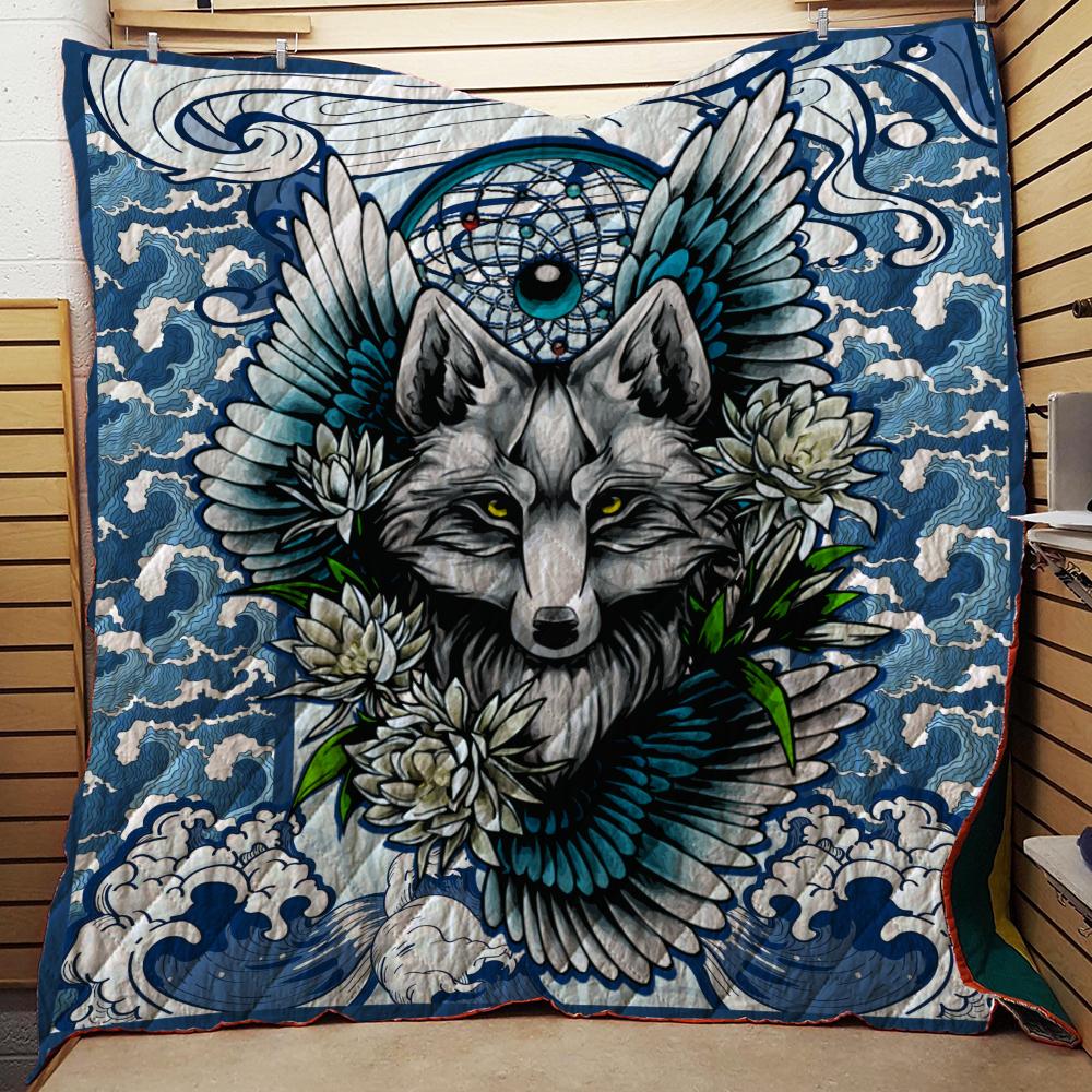 Aesthetic Fox 3D Quilt Set Single Quilt