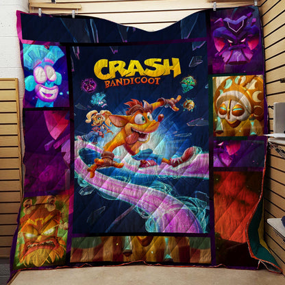 Crash Bandicoot 3D Quilt Set Single Quilt