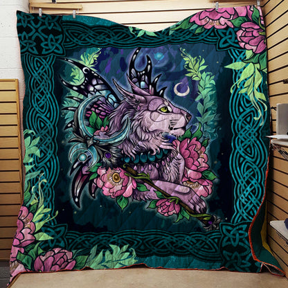 World of Warcraft - The Fairy Wings And Magic Cat 3D Quilt Set Single Quilt