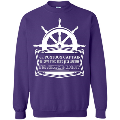 I'm A Pontoon Captain T-shirt Purple