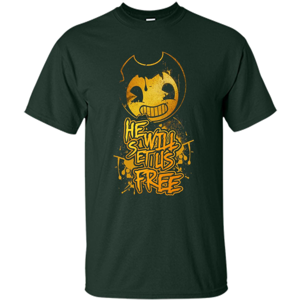 He Will Set Us Free T-shirt Forest Green