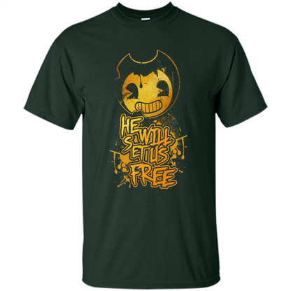He Will Set Us Free T-shirt Forest Green