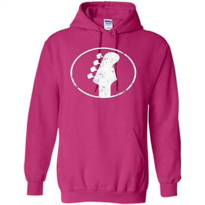 Bass Player - 4 String Headstock Distressed Bass T-shirt Heliconia