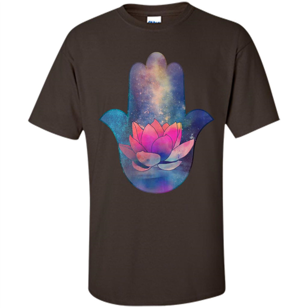 Hamsa Lotus T-Shirt Dark Chocolate