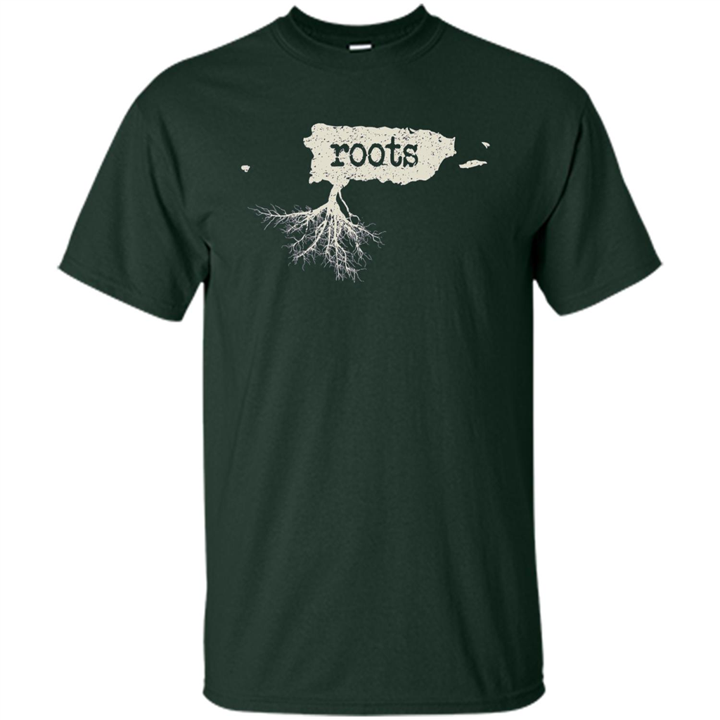 Puerto Rico Roots T-shirt Love Native Born State T-shirt Forest Green