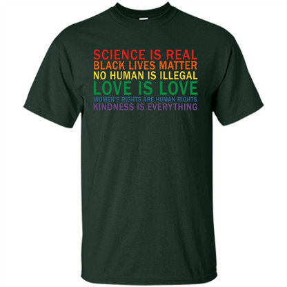 Science Is Real Black Lives Matter Shirt Forest Green