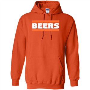Funny Football T-shirt Chicago BEERS Blue and Orange