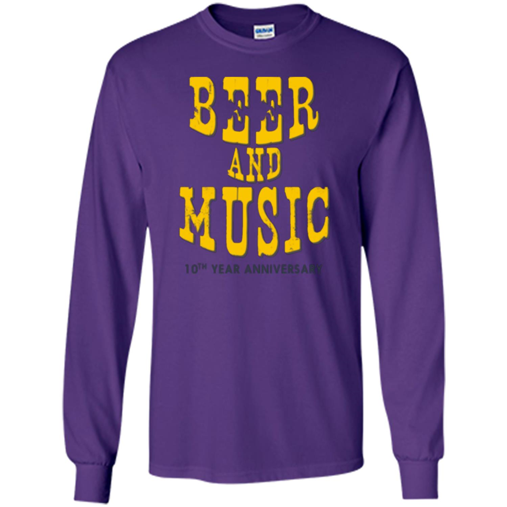 Beer And Music 10th Year Anniversary T-shirt Purple