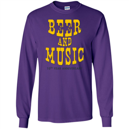 Beer And Music 10th Year Anniversary T-shirt Purple