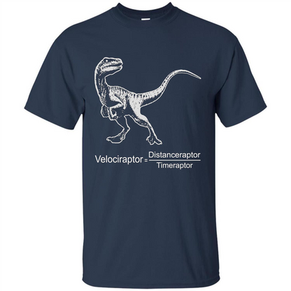 Velociraptor Distanceraptor Timeraptor T-shirt Navy