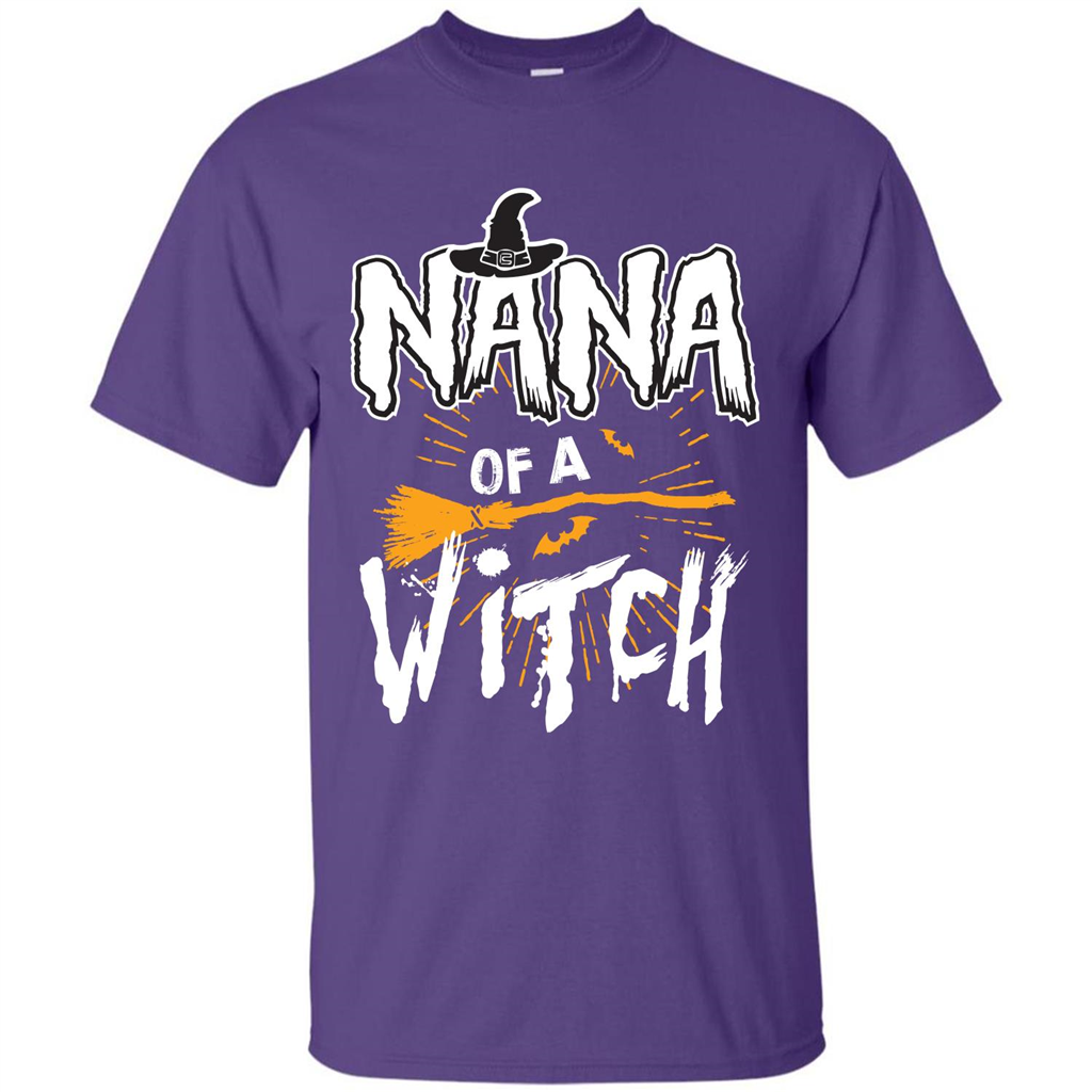 Halloween T-shirt Nana Of A Witch Purple