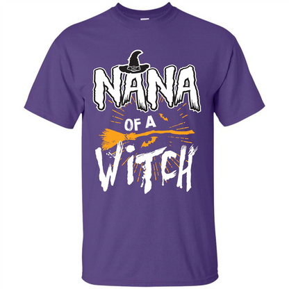 Halloween T-shirt Nana Of A Witch Purple