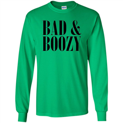 Bad And Boozy T-shirt Summer Beer Funny T-shirt Irish Green