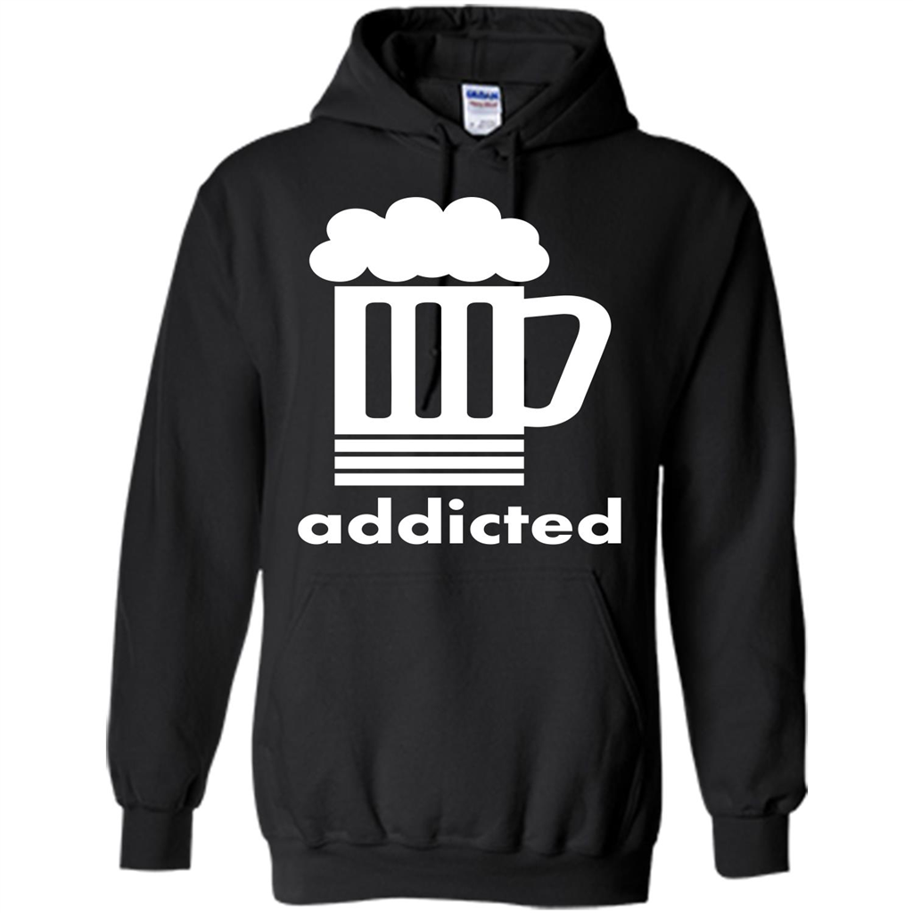 Beer T-shirt Addicted To Beer Black