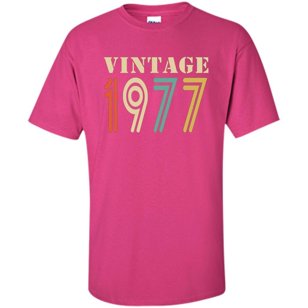 Vintage 1977 Birthday Gift T-shirt Heliconia