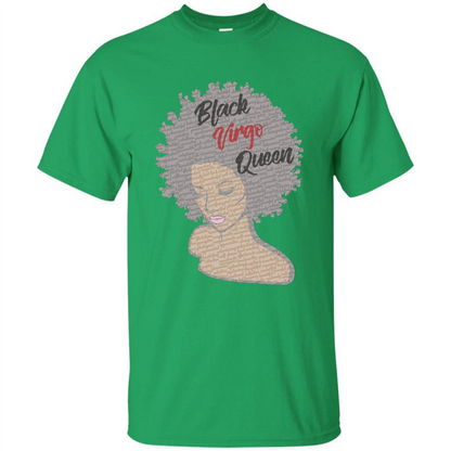 Black Virgo Queen T-shirt Irish Green