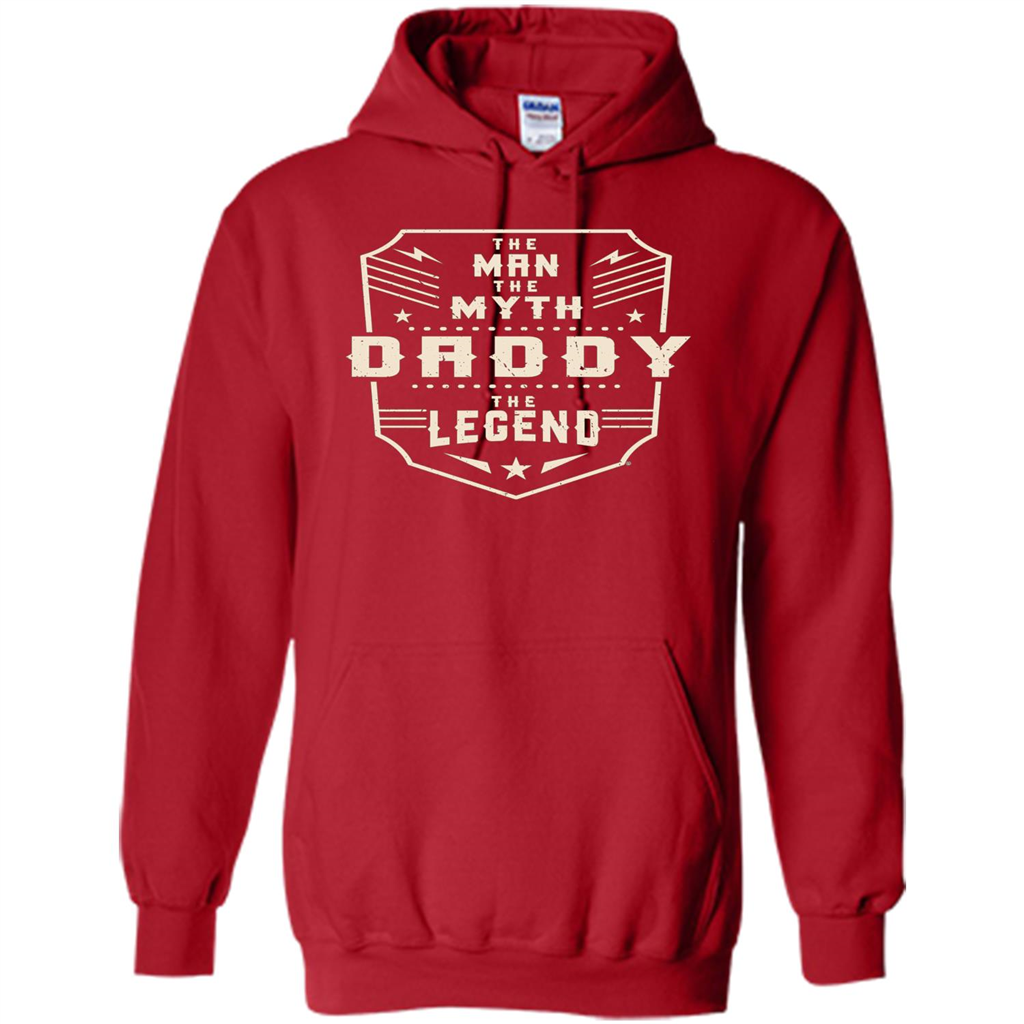 Fathers Day T-shirt The Man The Myth The Daddy The Legend Red