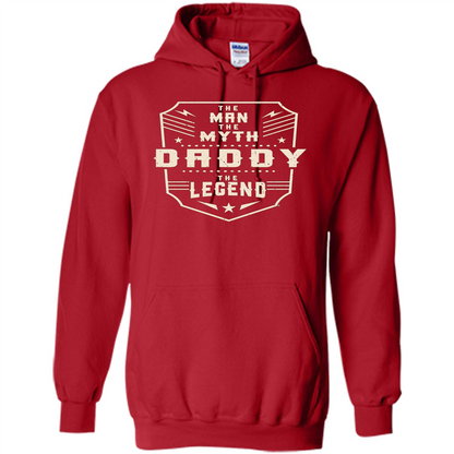 Fathers Day T-shirt The Man The Myth The Daddy The Legend Red