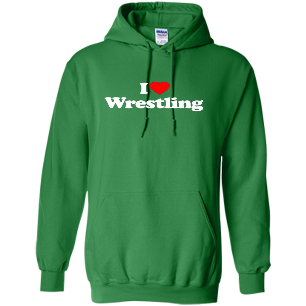 I Love Wrestling T-shirt Irish Green