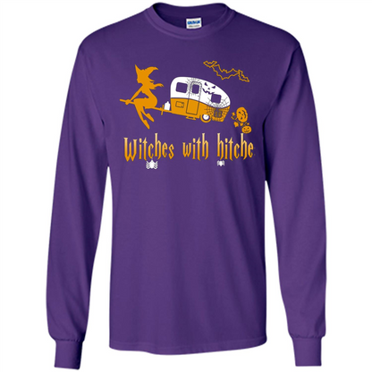 Halloween T-shirt Witches With Hitches T-shirt Purple