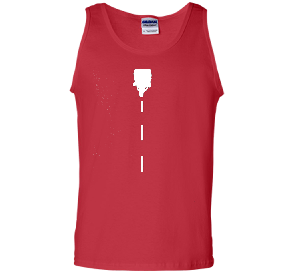 White line motorcycle rider t-shirt shirt Red