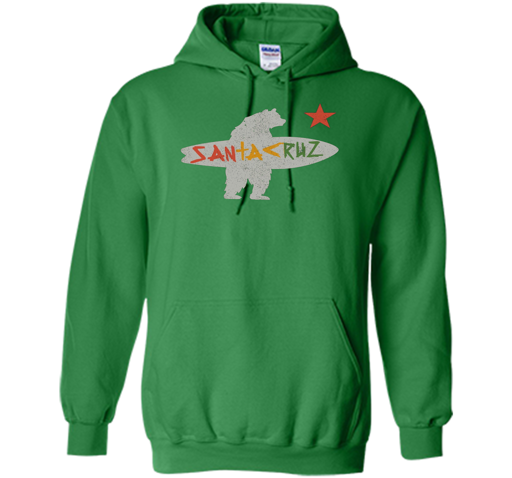 Santa Cruz Surf Bear Rockport Texas T-shirt Irish Green