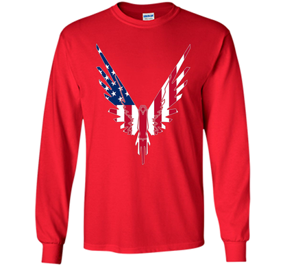 Be A Maverick American Flag Logo T-Shirt shirt Red