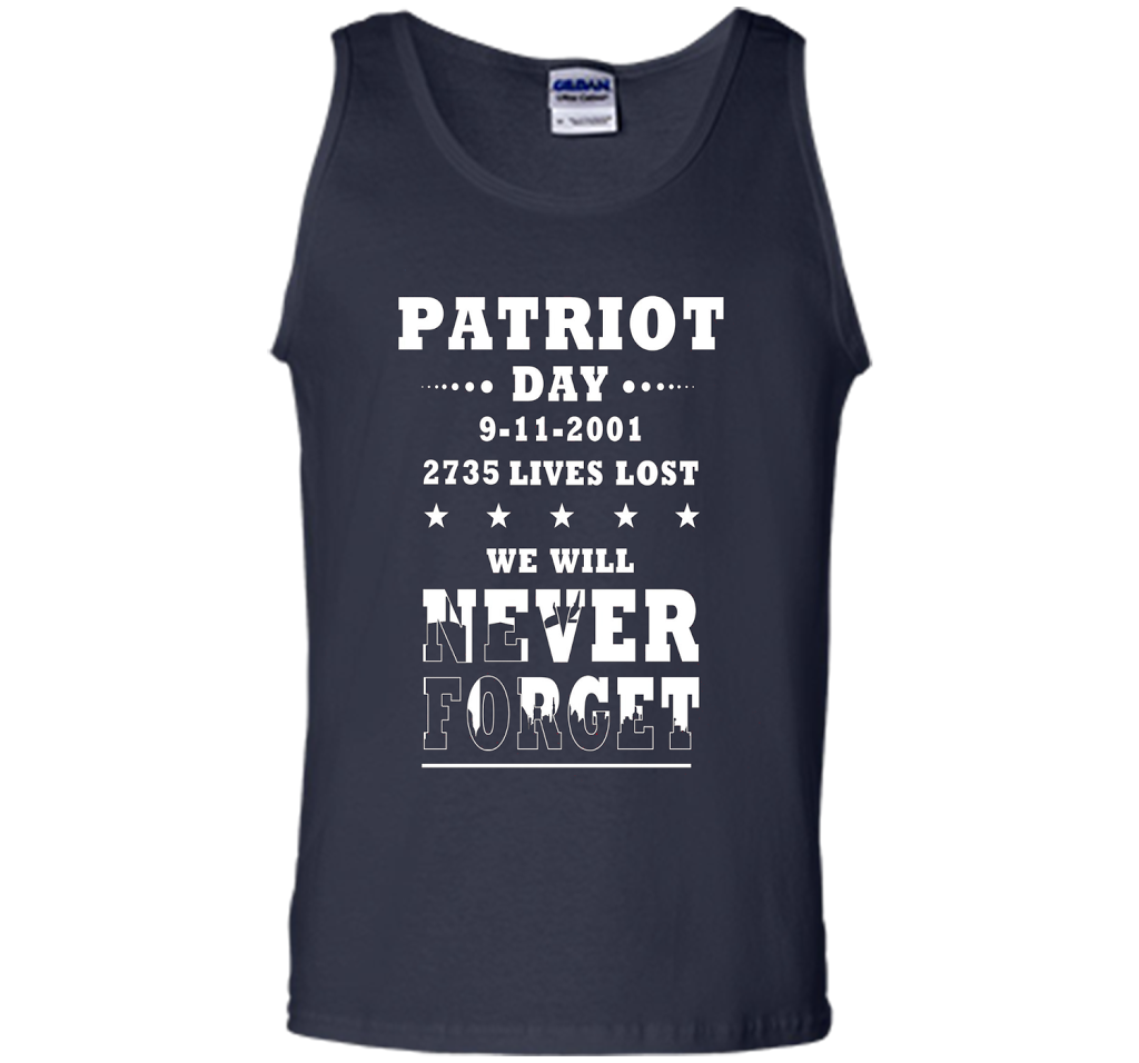 Patriot Day T-shirt We Will Never Forget 2735 Lives Lost 09/11 T-shirt Navy