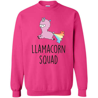 Llamacorn Squad Funny Llama Unicorn T-Shirt Heliconia