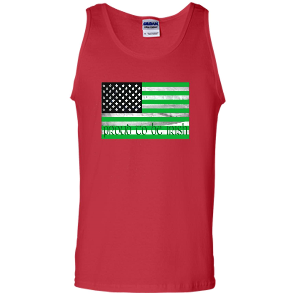 Proud To Be Irish T-shirt USA Flag Patriot Red