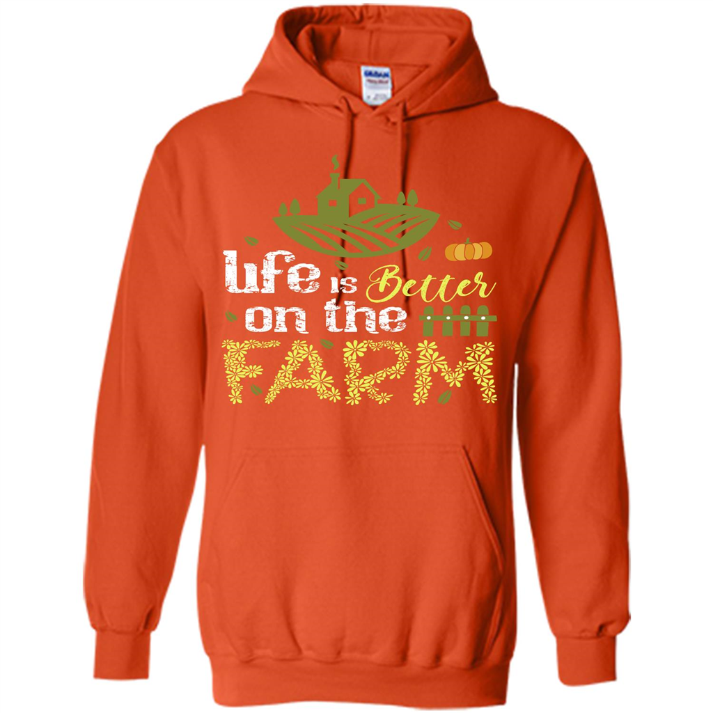 Farmer T-shirt Life Is Better On The Farm T-shirt Orange