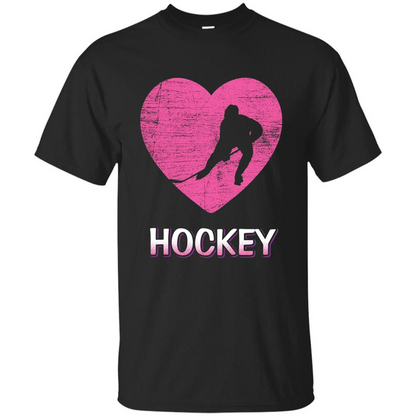 I Love Hockey T-shirt Black