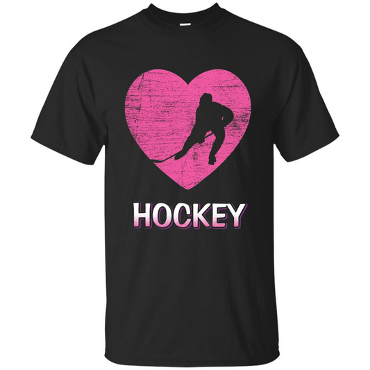 I Love Hockey T-shirt Black