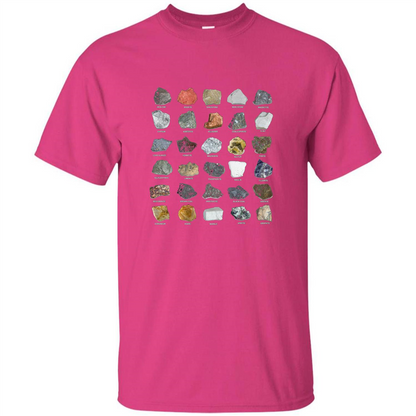 Ores and Minerals Gems and Crystals Rock Collecting T-shirt Heliconia