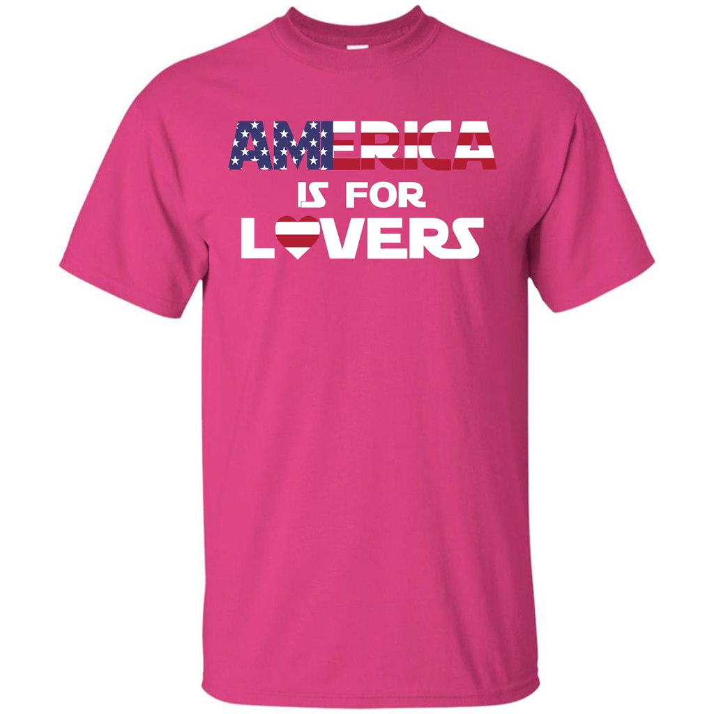 America Is For Lovers T-shirt Heliconia