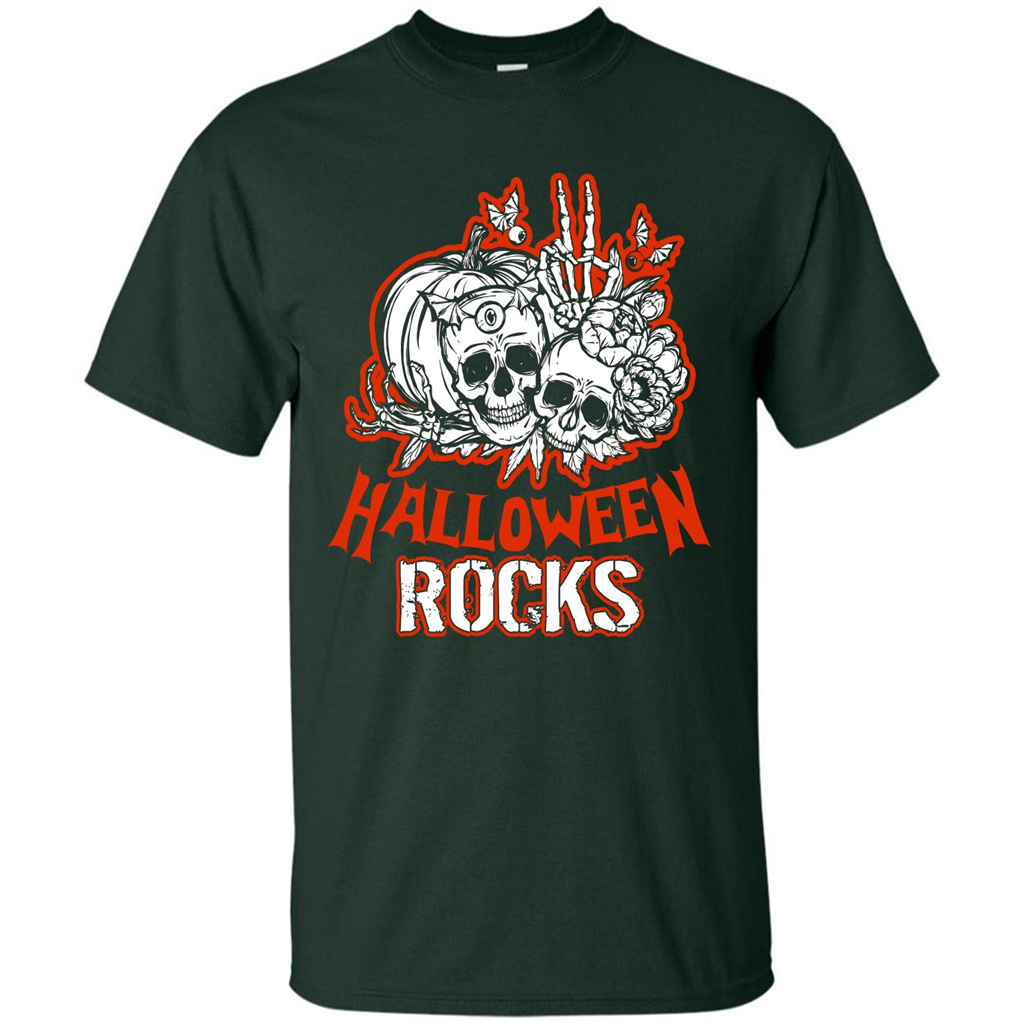 Halloween Rocks T-shirt Forest Green