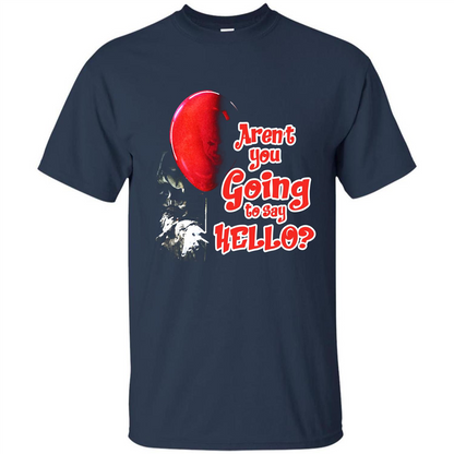 Halloween T-shirt Aren't You Going To Say Hello T-shirt Navy