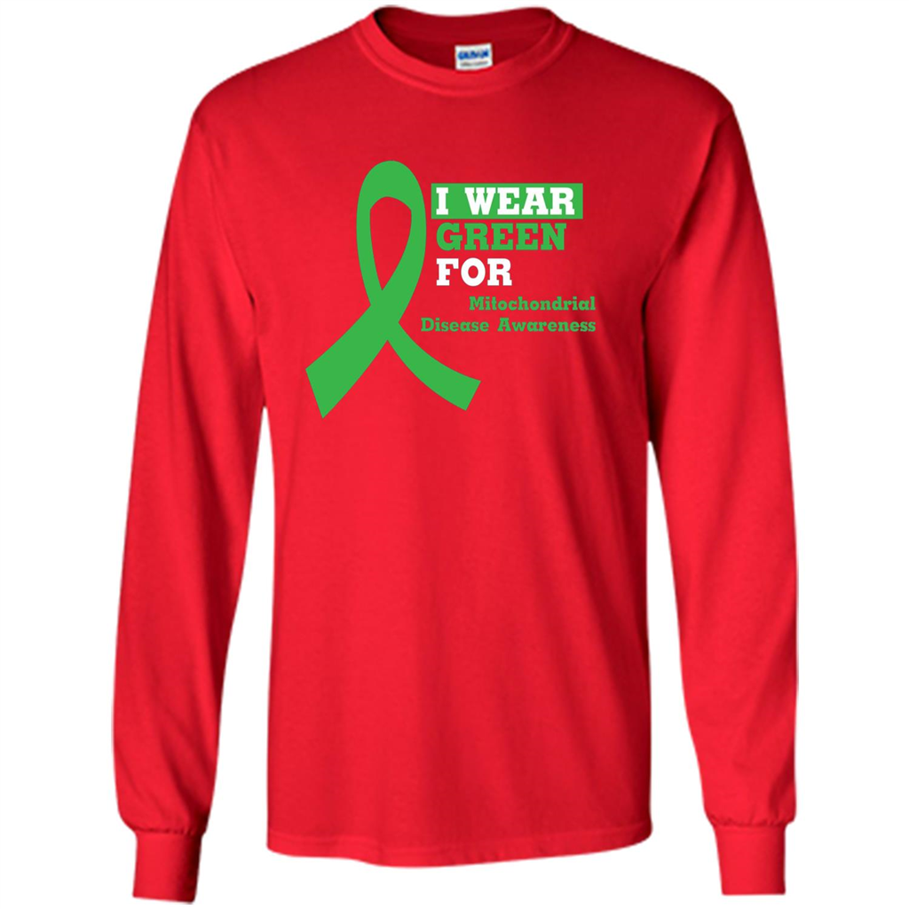 I Wear Green Mitochondrial Disease Awareness Strong T-shirt Red